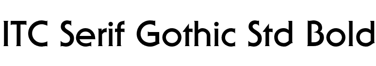 ITC Serif Gothic Std Bold font preview