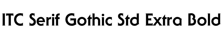 ITC Serif Gothic Std Extra Bold font preview