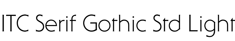 ITC Serif Gothic Std Light font preview