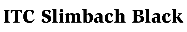 ITC Slimbach Black font preview