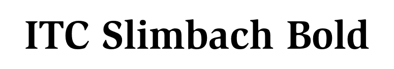 ITC Slimbach Bold font preview
