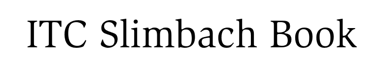 ITC Slimbach Book font preview