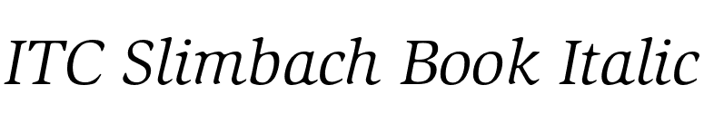 ITC Slimbach Book Italic font preview