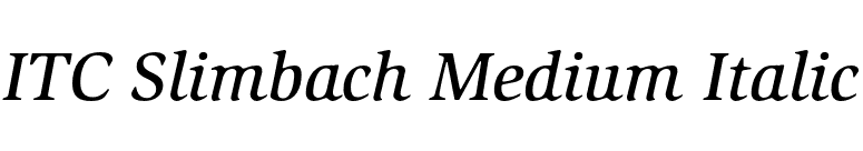 ITC Slimbach Medium Italic font preview