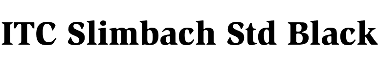 ITC Slimbach Std Black font preview