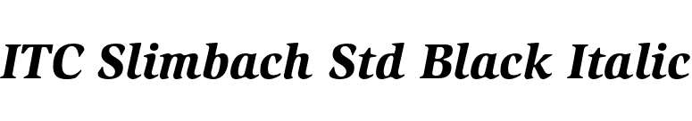 ITC Slimbach Std Black Italic font preview