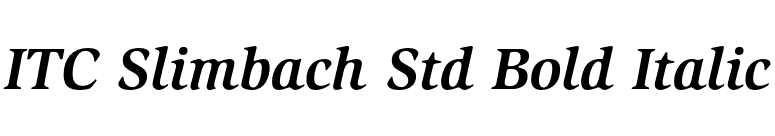ITC Slimbach Std Bold Italic font preview