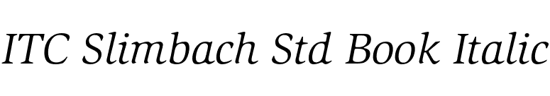 ITC Slimbach Std Book Italic font preview