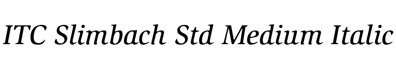 ITC Slimbach Std Medium Italic font preview