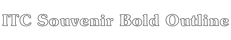 ITC Souvenir Bold Outline font preview