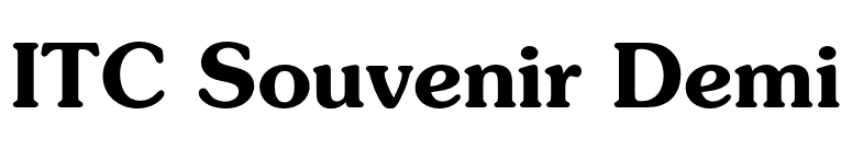 ITC Souvenir Demi font preview