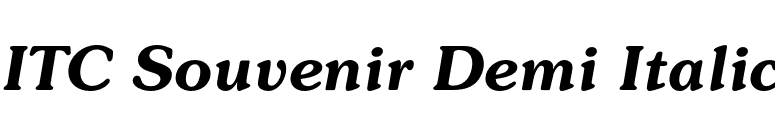ITC Souvenir Demi Italic font preview