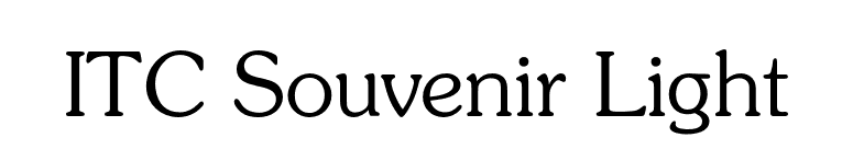 ITC Souvenir Light font preview