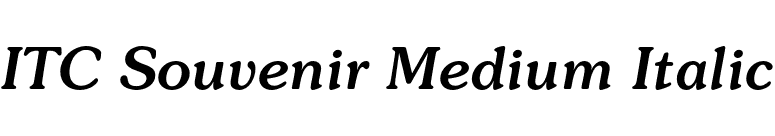 ITC Souvenir Medium Italic font preview