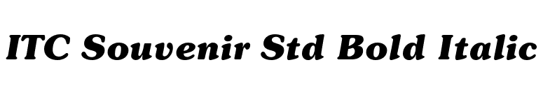 ITC Souvenir Std Bold Italic font preview