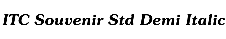ITC Souvenir Std Demi Italic font preview