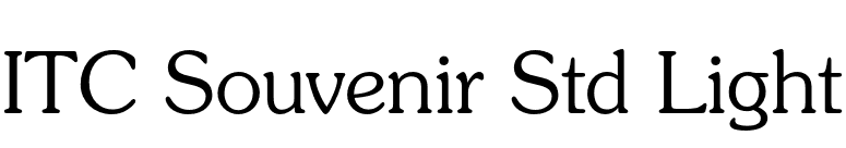 ITC Souvenir Std Light font preview