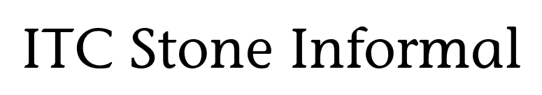 ITC Stone Informal font preview