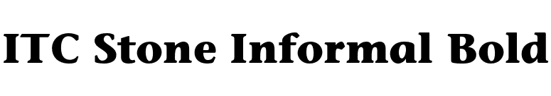 ITC Stone Informal Bold font preview