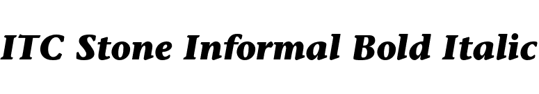 ITC Stone Informal Bold Italic font preview