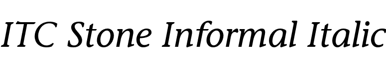 ITC Stone Informal Italic font preview