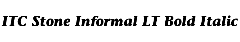 ITC Stone Informal LT Bold Italic font preview
