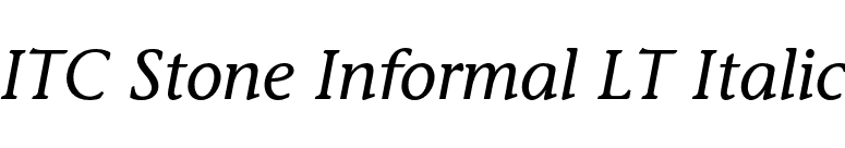 ITC Stone Informal LT Italic font preview