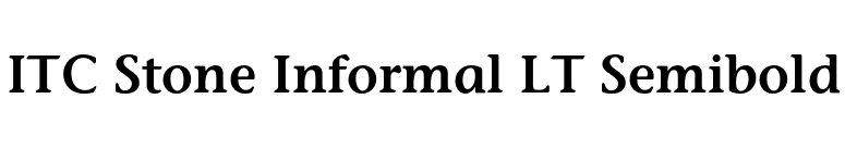 ITC Stone Informal LT Semibold font preview