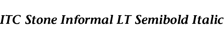 ITC Stone Informal LT Semibold Italic font preview