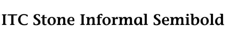 ITC Stone Informal Semibold font preview