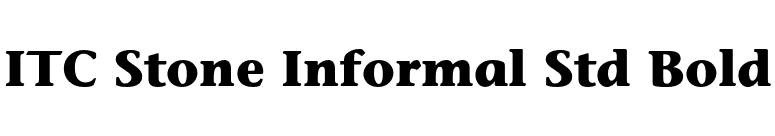 ITC Stone Informal Std Bold font preview