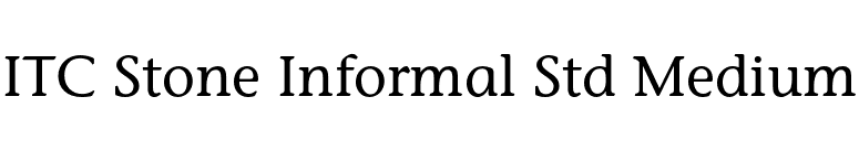 ITC Stone Informal Std Medium font preview