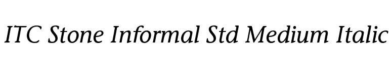 ITC Stone Informal Std Medium Italic font preview