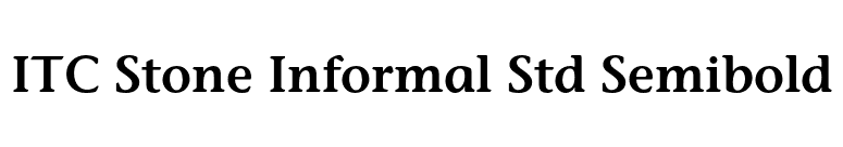 ITC Stone Informal Std Semibold font preview