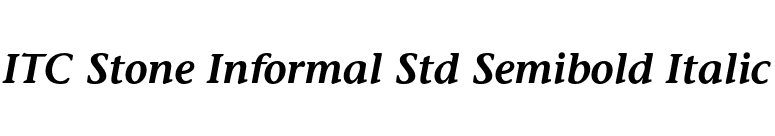 ITC Stone Informal Std Semibold Italic font preview