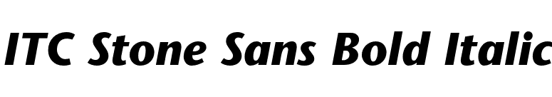 ITC Stone Sans Bold Italic font preview
