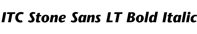 ITC Stone Sans LT Bold Italic font preview