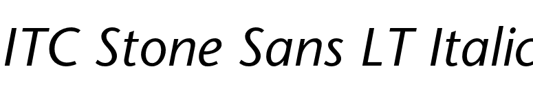 ITC Stone Sans LT Italic font preview