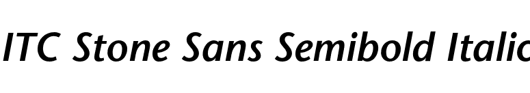ITC Stone Sans Semibold Italic font preview