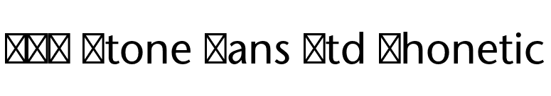 ITC Stone Sans Std Phonetic font preview