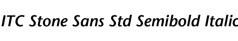 ITC Stone Sans Std Semibold Italic font preview