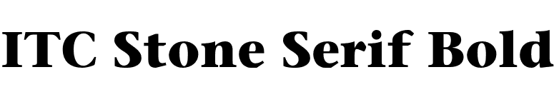 ITC Stone Serif Bold font preview