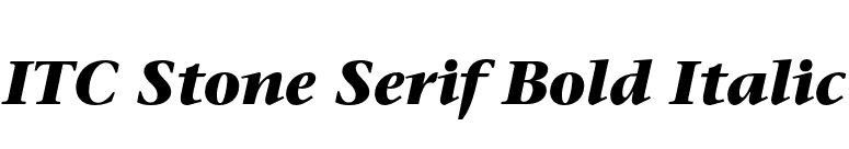 ITC Stone Serif Bold Italic font preview