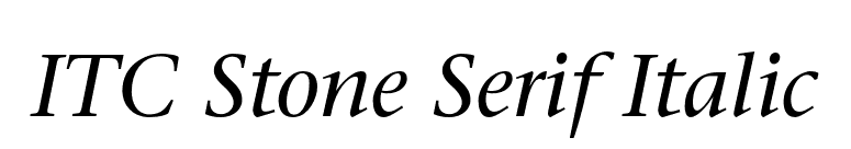 ITC Stone Serif Italic font preview