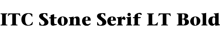 ITC Stone Serif LT Bold font preview