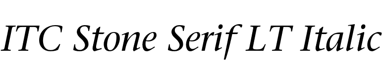 ITC Stone Serif LT Italic font preview