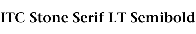 ITC Stone Serif LT Semibold font preview