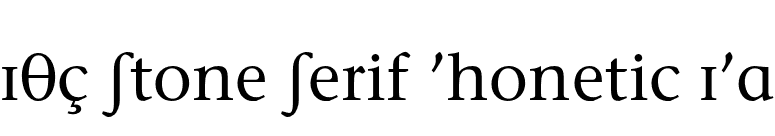 ITC Stone Serif Phonetic IPA font preview