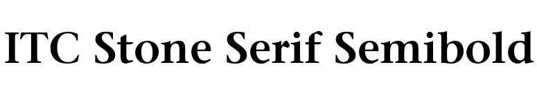 ITC Stone Serif Semibold font preview