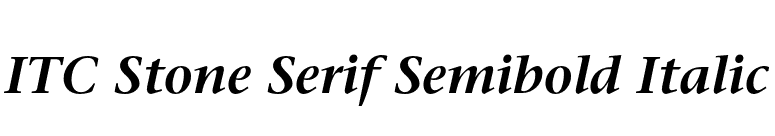 ITC Stone Serif Semibold Italic font preview